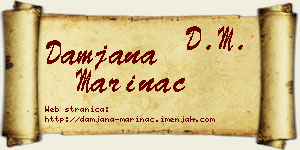 Damjana Marinac vizit kartica